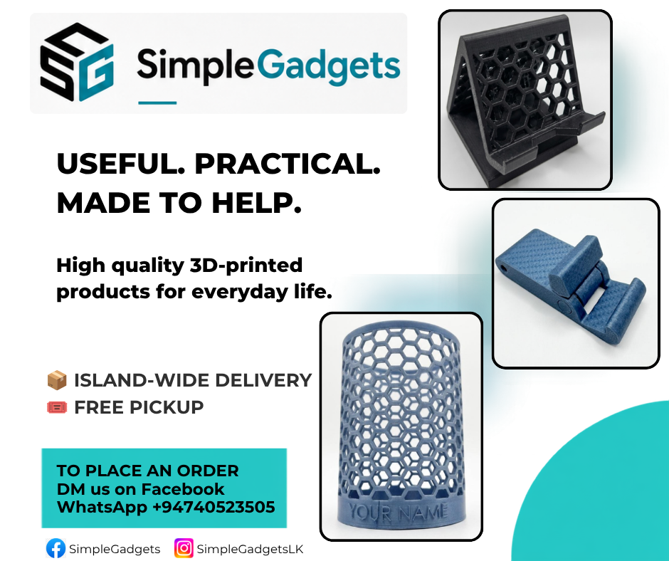 SimpleGadgets useful 3D-printed products and ordering information